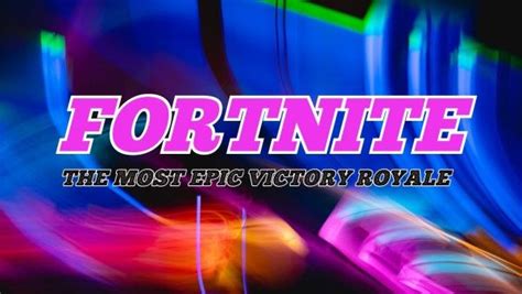 Blue Fortnite Epic Victory Royale Youtube Thumbnail Template And Ideas