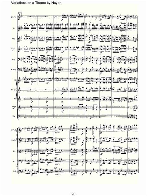 Variations On A Theme By Haydn 海顿主旋律变奏曲（四）总谱搜谱网