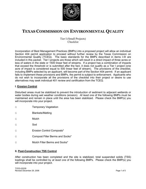 Ms Word Texas Commission On Environmental Quality