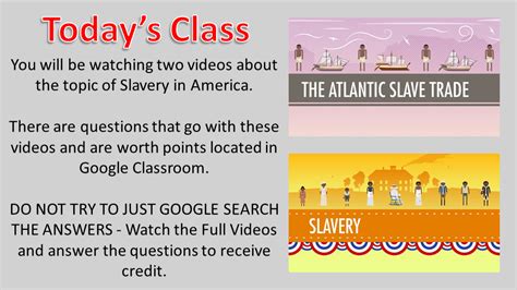 Slavery In The Americas Mr Crigger S Class