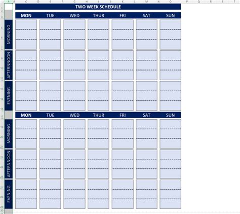 Gratis BiWeekly Schedule Excel