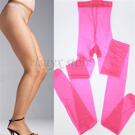 Women Shiny Glossy Pantyhose Lingerie Tights 10d Without Cotton Pad Ebay