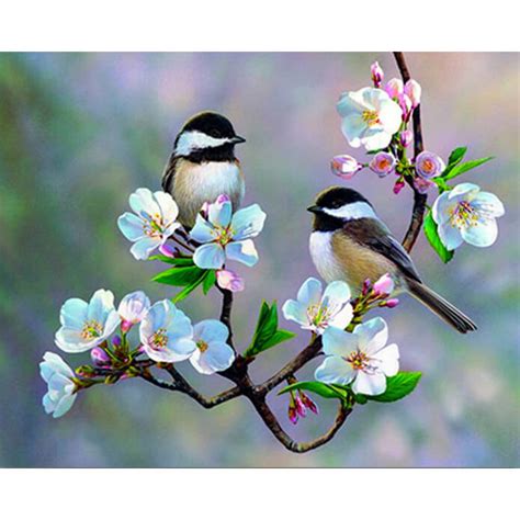 Cherry Blossom Japanese Bird Painting New Hot Sale 5d Diamond
