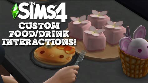 Sims 4 Custom Content Showcase Custom Food And Drink Interactions Youtube
