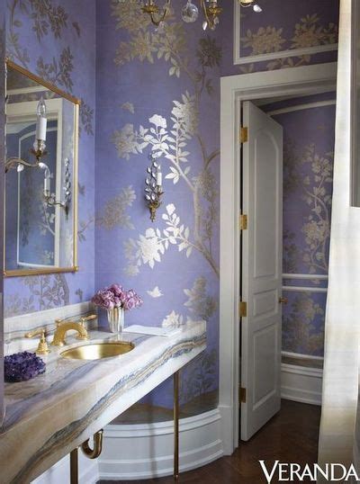 Perfect Purple Powder Room Veranda Magazine Chinoiserie Chic Decor