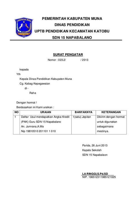 Contoh Surat Pengantar Sekolah Sekolahan