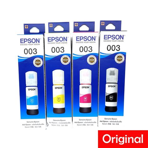 Official Epson 003 65ml Refil Ink L1110 L3100 L3101 L3110 L3150