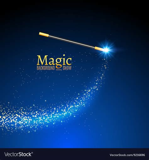 Magic Wand Background Miracle Magician Royalty Free Vector