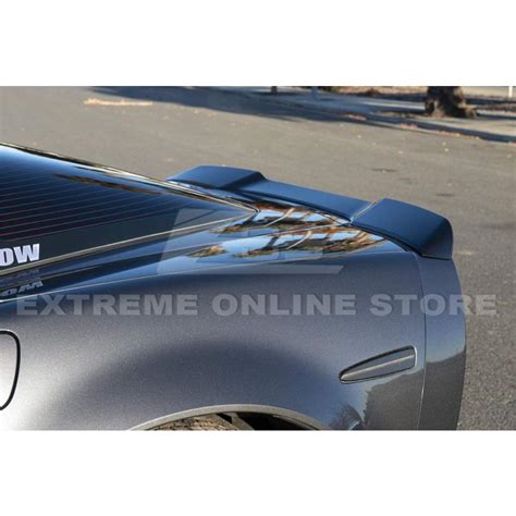 2005 2013 シボレー コルベット C6 全モデル交換用 Zr1 エクステンデッドスタイル Abs樹脂 塗装 光沢ブラック リア