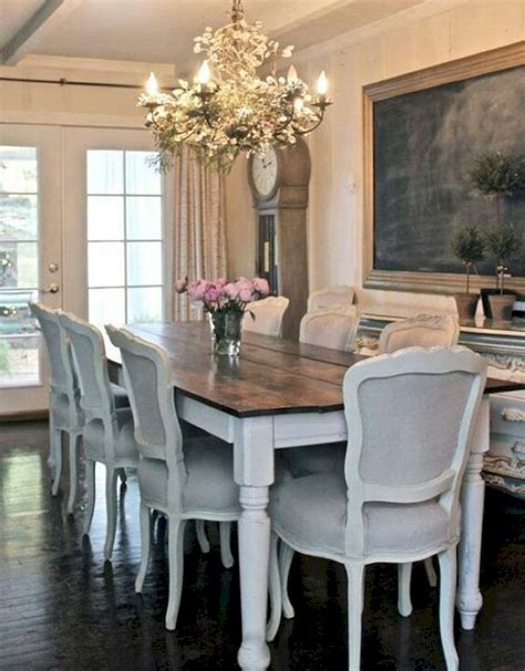 80 Shabby Chic Farmhouse Living Room Decor Ideas French Country Dining Room Country Dining