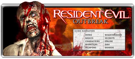 Resident Evil Outbreak Ps2 Walkthrough And Guide Page 2 Gamespy
