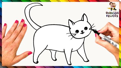 Cómo Dibujar Un Gatito Paso A Paso 🐈 Dibujo Fácil De Gatito En 2020