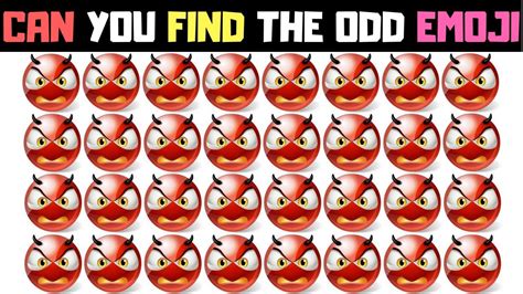 Find The Odd Emoji Out Spot The Difference Emoji Vol10