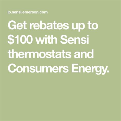 Consumers Energy Rebate Thermostat