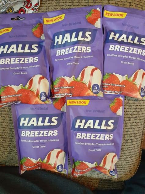X Halls Breezers Creamy Strawberry Throat Drops Drops Drops Ea Ebay