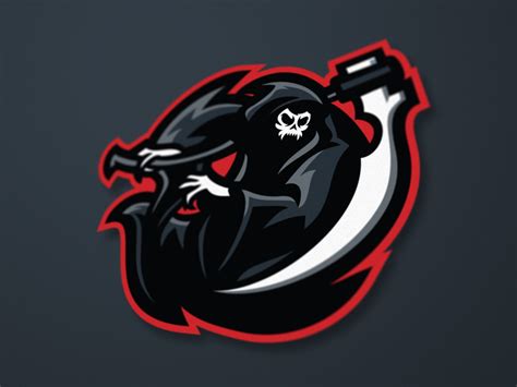 Grim Reaper E Sport Mascot Logo Logo Game Logo Keren Desain Logo