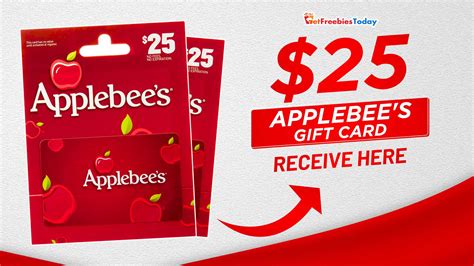 Free Applebee S Gift Card Get Freebies Today By Get Freebies