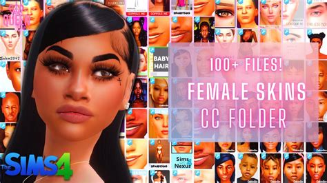 My Female Skins Cc Folder Sims 4 Urban Cc Folder Youtube