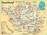 Saarland tourist map - Ontheworldmap.com