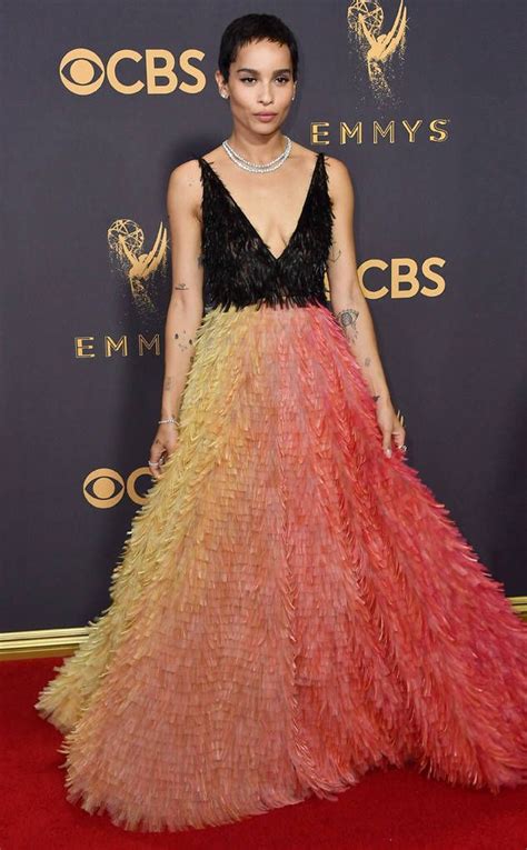 Zoe Kravitz From 2017 Emmys Red Carpet Arrivals In Dior Nice Dresses