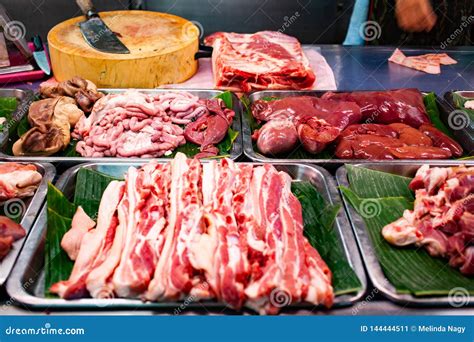 Fresh Meat On The Market Pork Ribs Stock Image Image Of Cooking