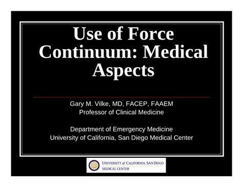 Pdf Use Of Force Continuum Medical Aspects Cops Dokumentips