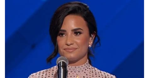 Demi Lovatos Dnc Speech Video Popsugar Celebrity
