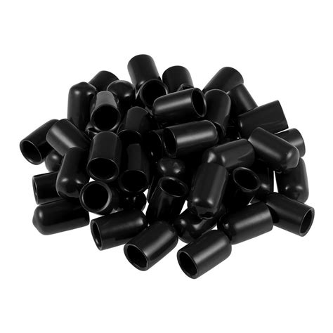 Screw Thread Protectors 10mm Id Rubber Round End Cap Cover Black