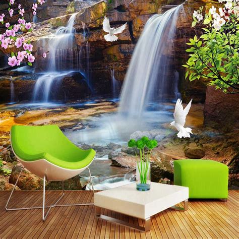 Beibehang Beautiful Waterfalls Water Rich Natural Landscape Tv
