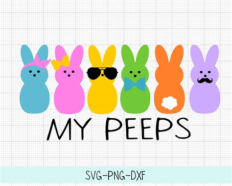 My Peeps Svg Cricut Files Peeps Svg Bunny Svg Easter Svg Etsy In 2021