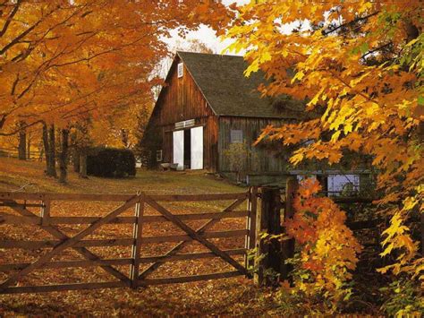 Autumn Barn Wallpapers Wallpaper Cave