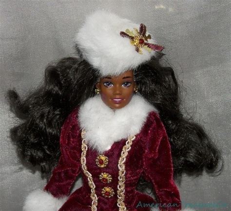 1996 Barbie Happy Holidays African American Christie Wpurple Eyes