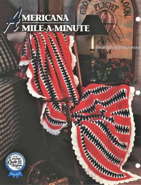 Americana Mile~a~minute Annies Attic Crochet Afghan Pattern Page 250