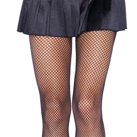 Collant Resille Basic Noir Par Leg Avenue Chaussant