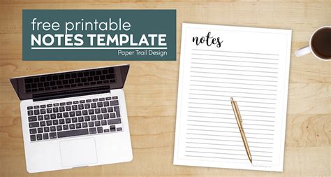 Free Printable Notes Template Paper Trail Design