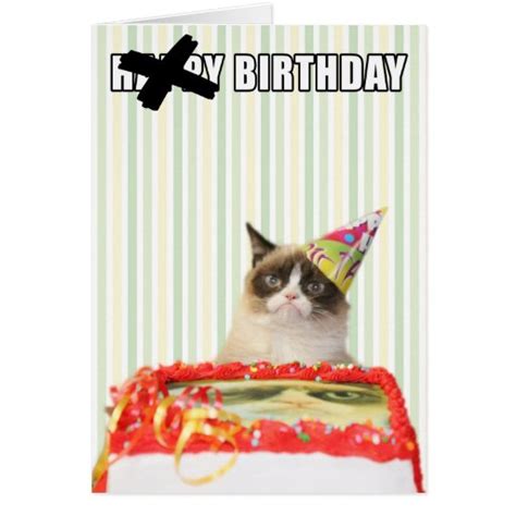 Grumpy Cat Happy Birthday Card Zazzle