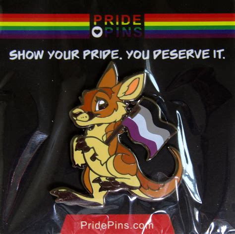 Fursona Pins Asexual Pride Kangaroo Etsy