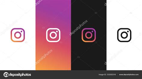 Instagram Logo Screen Dark Mode Editorial Vector Kyiv Ukraine