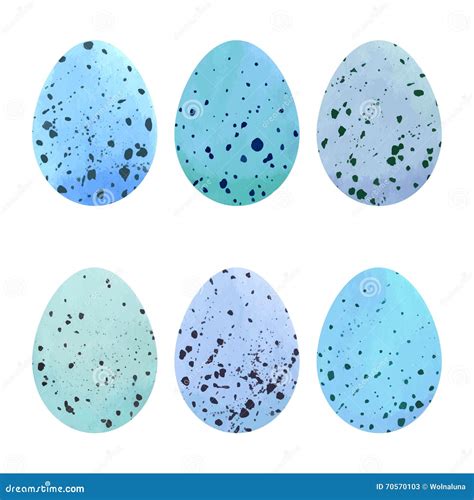Watercolor Easter Eggs Set Stock Vector Illustration Of Season