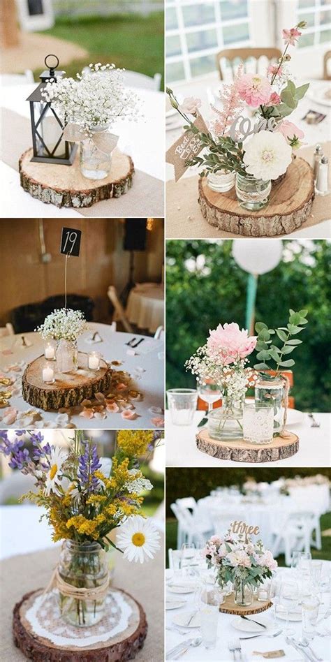 18 Chic Rustic Wedding Centerpieces With Tree Stumps Emma Loves