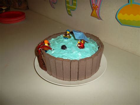 The Swimming Pool Cake I Made For My 10 Year Old Son And 3 Year Old