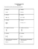 Th Grade Math Placement Test Teaching Resources Tpt