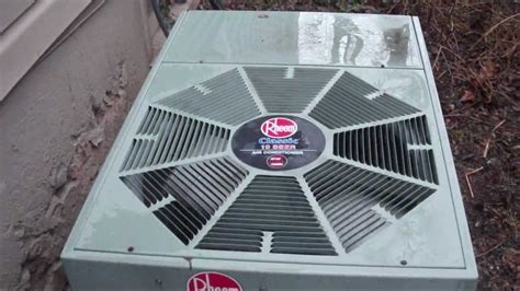 The model number of your air conditioner is listed on a metal plate on the side of the unit near the electrical lines running to your home. 2000 Rheem Classic 10 SEER 3-ton air-conditioner at a ...