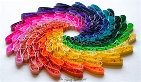 Another Quilled Rainbow Spiral By Artist Stacy Bettencourt Owner Of Mainely Quilling In