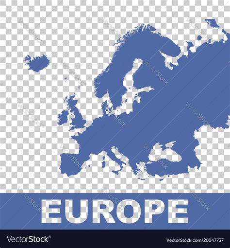 Europe Map Flat Royalty Free Vector Image Vectorstock