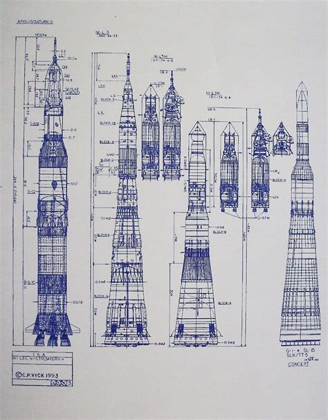 Saturn V Rocket Blueprints