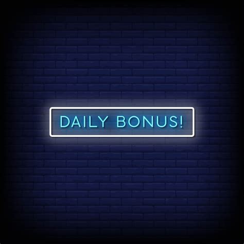 Premium Vector Daily Bonus Neon Signs Style Text