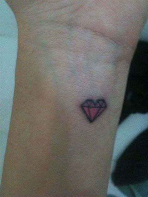 My Pink Diamond Heart Shaped Tattoo Heart Necklace Diamond Heart