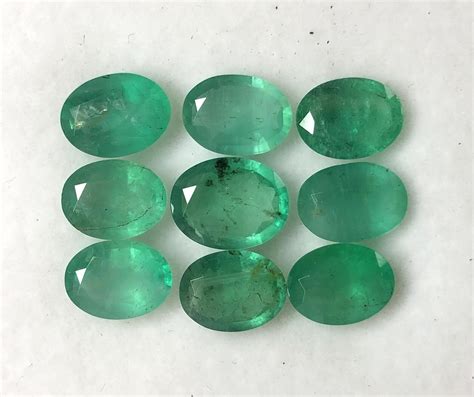 Certified 8x6mm Natural Emerald Faceted Oval Gemstone Loose Etsy