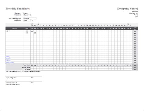 Download Daily Timesheet Template Excel Pdf Rtf Word Free